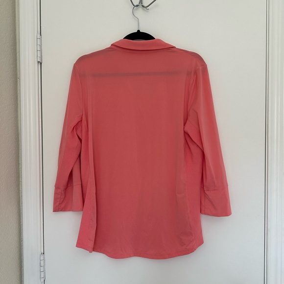 J MCLAUGHLIN Womens jersey Knit ButtonFront 3/4 Sleeve Blouse Size XL - Picture 2 of 8